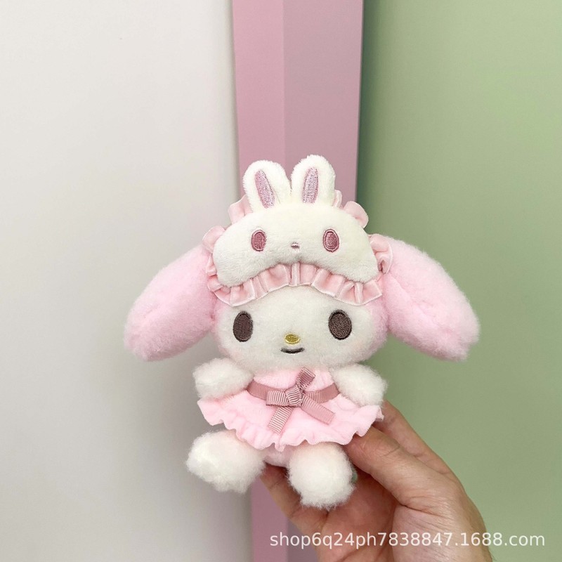 日本のかわいいキティ クロミメロディー シナモンドッグ アイマスク パジャマシリーズ ぬいぐるみ ペンダント|undefined