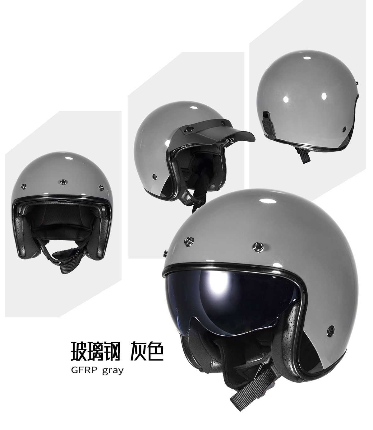 Harley Retro Motorcycle Helmet 6K Carbon Fiber Half Helmet