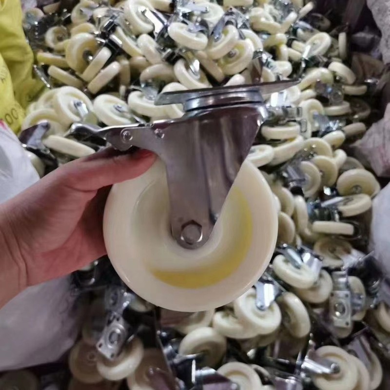 3 インチ 4inch 5inch 軽量ホワイトニーホイール耐摩耗性トロリー PP 軽量キャスター方向性ユニバーサルブレーキホイール|undefined