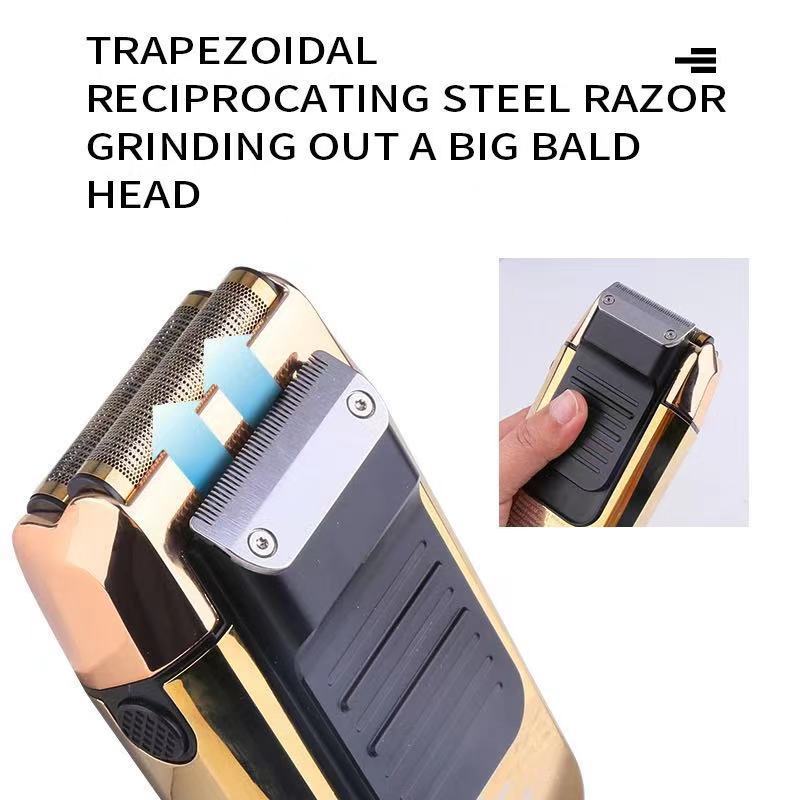 Kemei/科美電気シェーバーメンズKM-2028金属ボディled液晶表示電気シェーバー