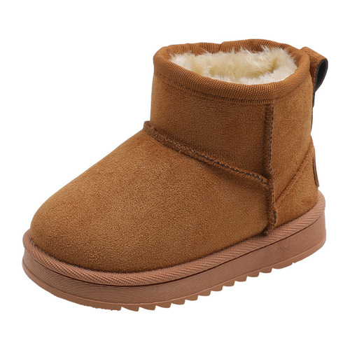 Children's Snow Boots Winter New Fleece Lined Thick Winter Boots Girls Soft Sole Cotton Boots Boys Baby Cotton Shoes