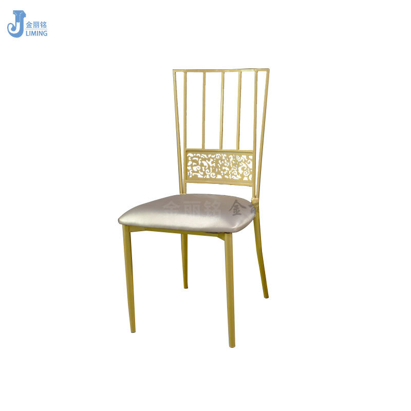 Fábrica al por mayor europea de la boda silla suave silla trasera silla apilable metal hierro acero Silla de comedor