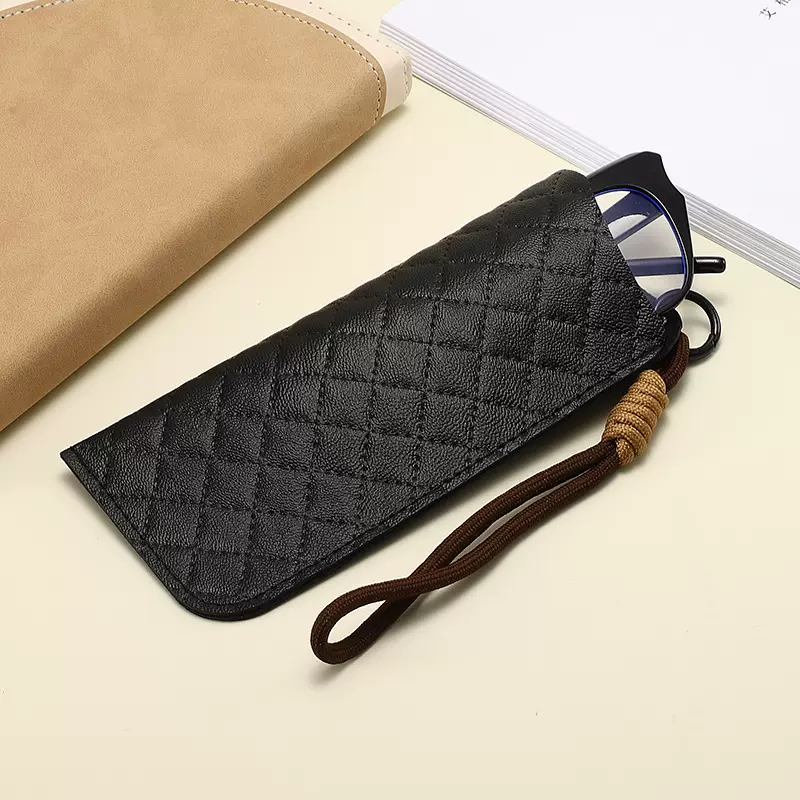 眼镜袋现货批发pu皮革太阳镜收纳袋刀口袋现货墨镜便携时尚可定色