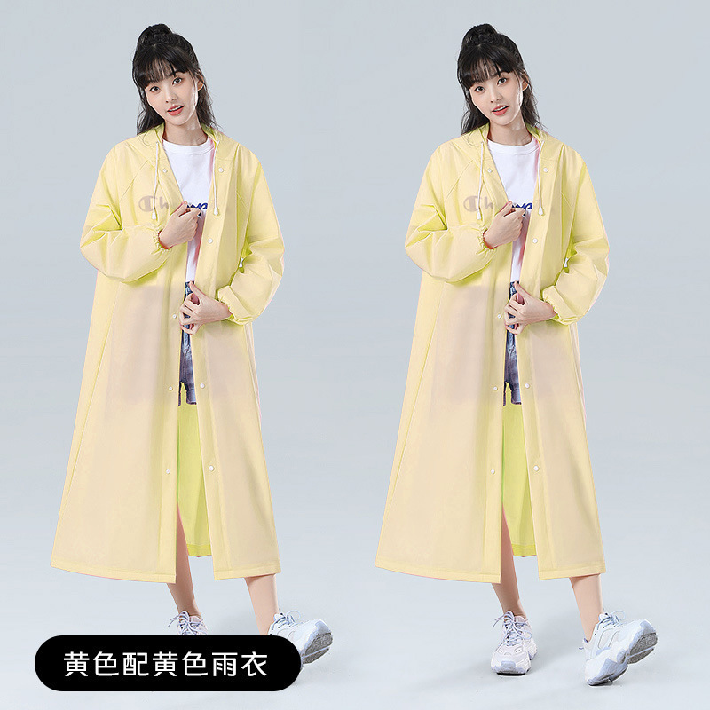 EVA製使い捨てではないレインコート、長めで厚手、一体型、暴風雨対応、大人男女兼用、アウトドア旅行に便利、携帯可能|undefined