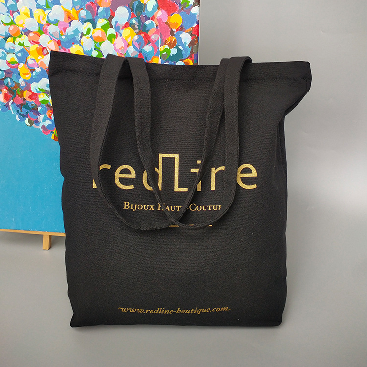 定制黑色帆布袋棉布袋 可加logo单色彩色图案印刷定制帆布袋