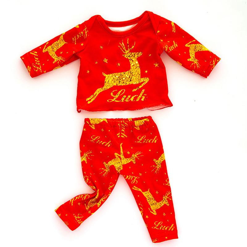 Ropa de muñeca de Navidad, muñeca americana de 45cm, muñeca vestida, venta al por mayor