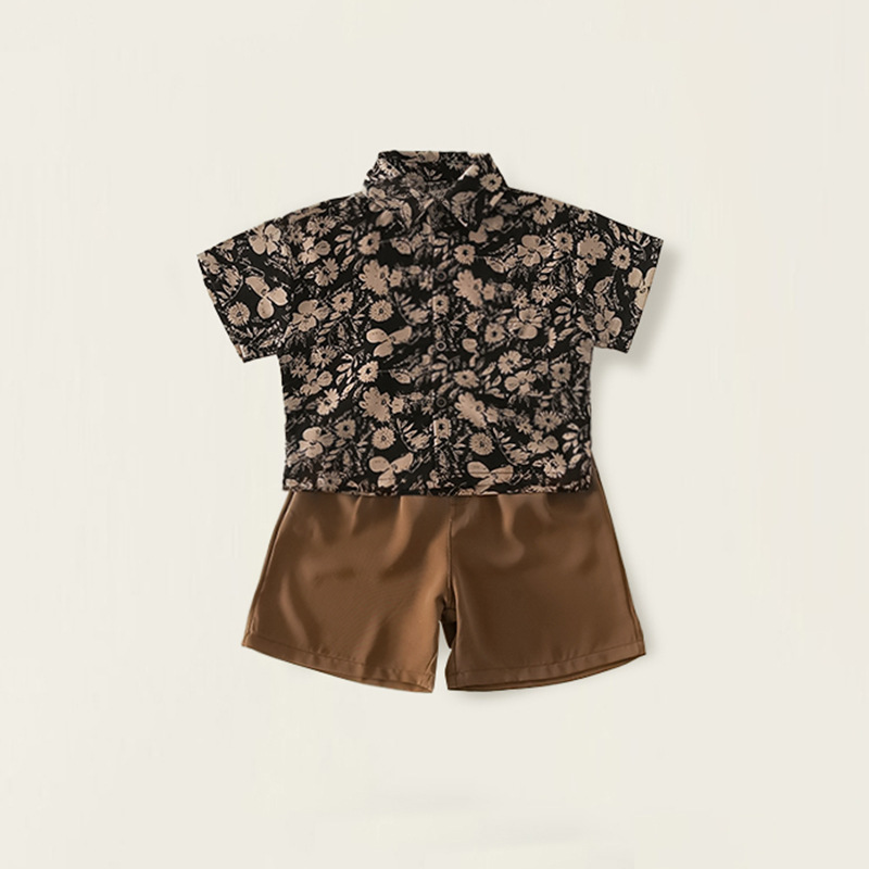 짧은 소매 셔츠 세트