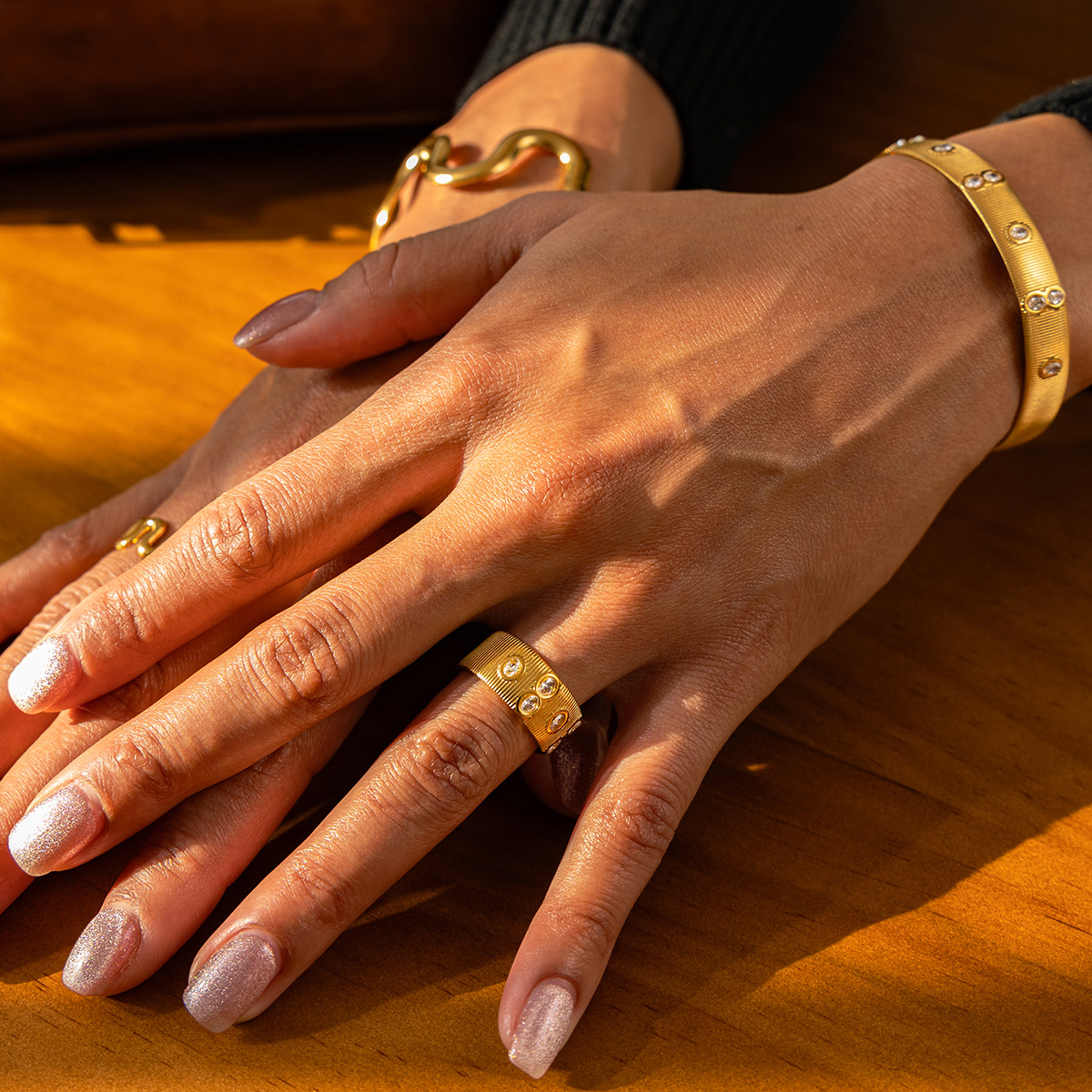 bracelet stainless steel with zircon