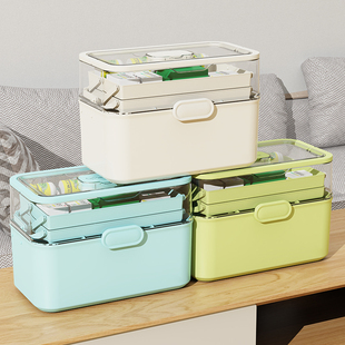 Large Medicine Box Family Pack Large Capacity Medicine Box Household Kidsren's Medicine Storage Box Multi-layer First Aid Classification Horse Small