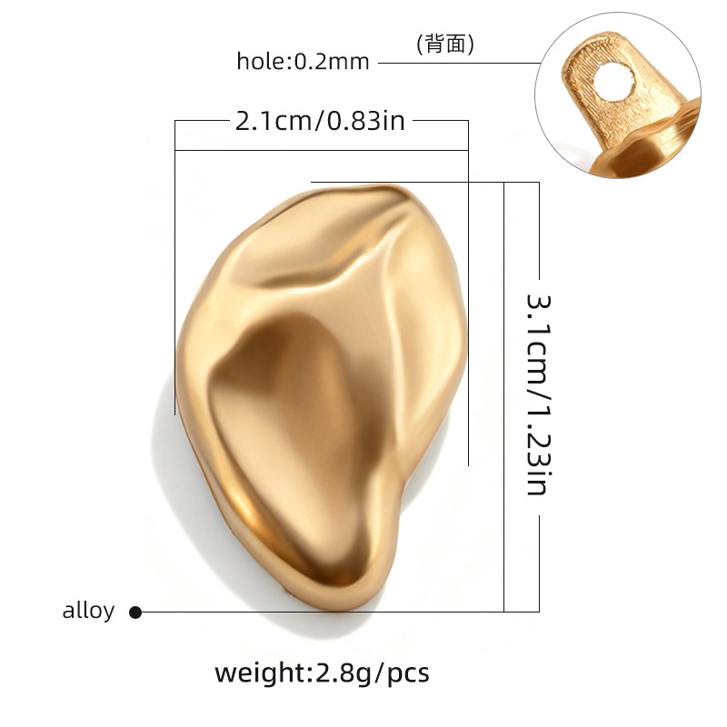 Nuevos botones de trajes de baño de playa transfronterizos metal dorado botones decorativos irregulares DIY accesorios de ropa maleta