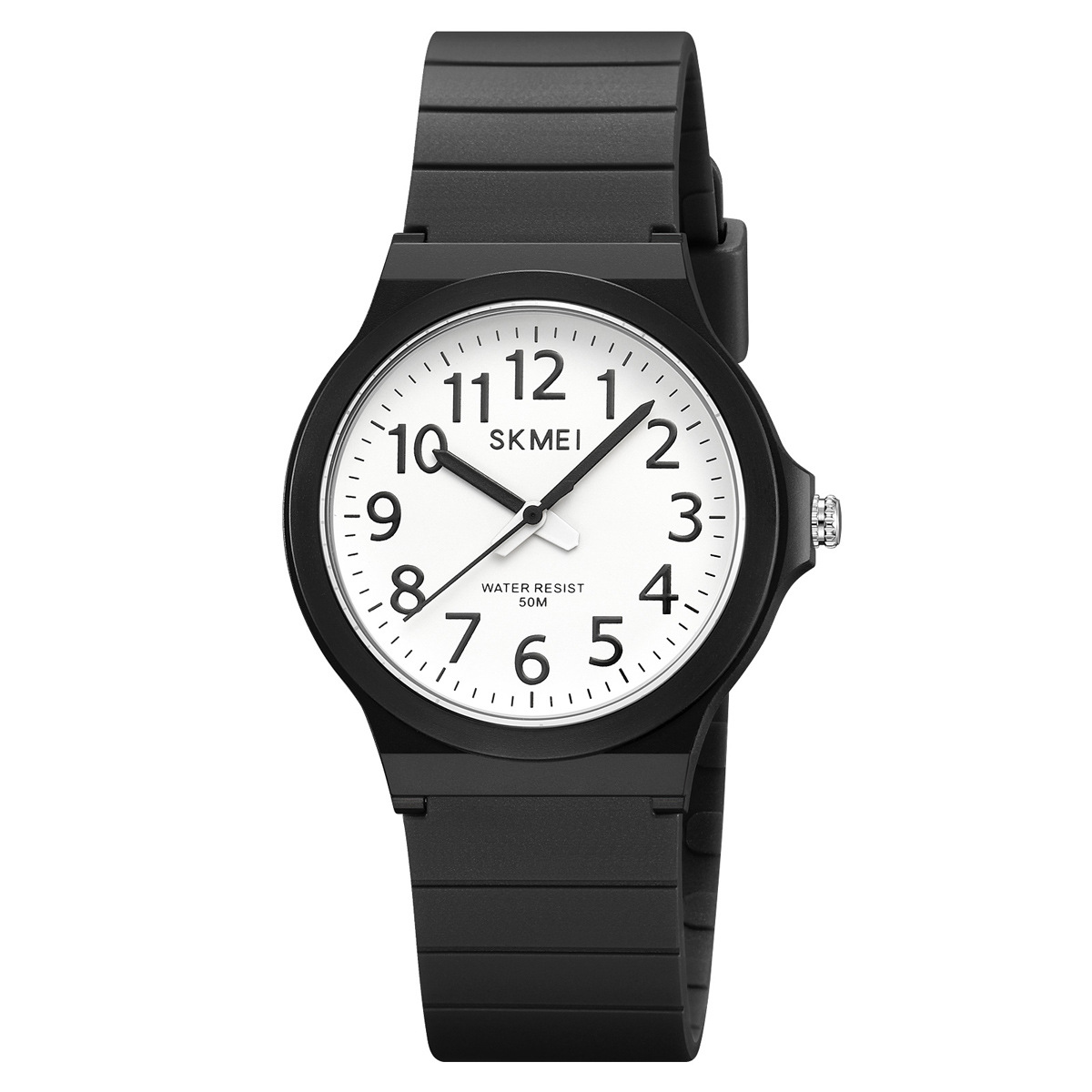 Momento Meins viento reloj de estudiantes color gelatina 50 metros reloj impermeable silencioso reloj de examen para hombres y mujeres reloj