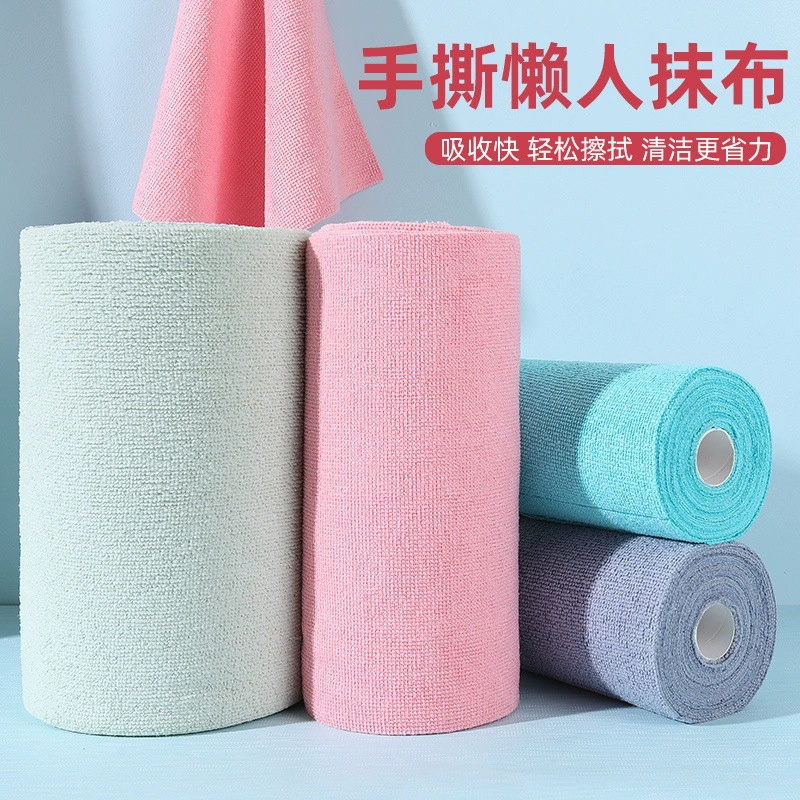  Hand -torn cloth dry and wet dual -use tear rag kitchen kitchen disposable lazy rags thick can be washed dishwashing cloth