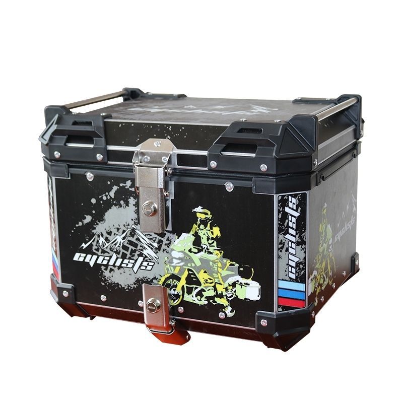 Motorcycle Rear Trunk, Electric Vehicle Trunk, Scooter Aluminum Alloy Trunk, Takeaway Insulated Box, Tool Box