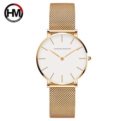 Gold white plate 36mm diameter Japanese movement quartz watch cross-border exclusive for Amazon women's watch waterproof women's watch