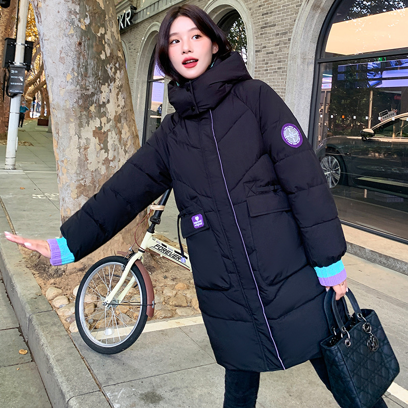 Casual de algodón largo y medio para mujeres 2024 nuevo estilo coreano de algodón suelto engrosado de invierno chaqueta caliente con capuzas image 7