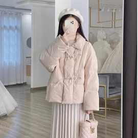 轻薄羽绒棉服女新款冬季中国风宽松小个子短款加厚棉服外套