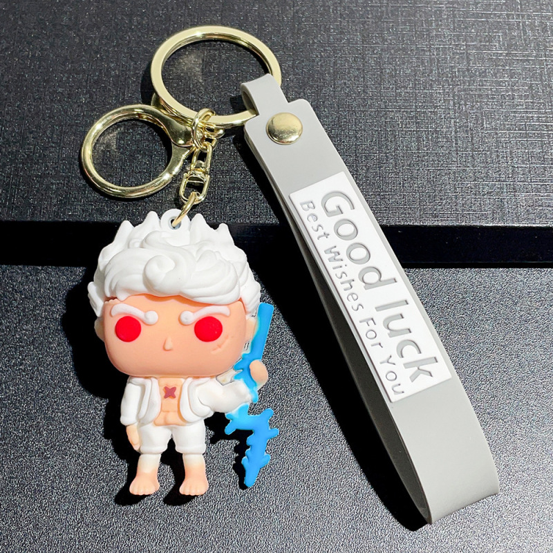 漫画かわいいアニメワンピースルフィ人形カーバッグペンダントキーホルダー卸売キーホルダー小さなギフト|undefined