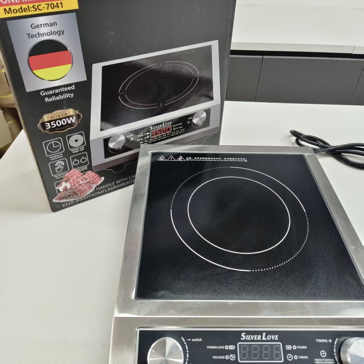 Comercio exterior horno electromagnético horno de alta potencia restaurante de escritorio plano de cocción de salmuera horno electromagnético cuadrado nuevo