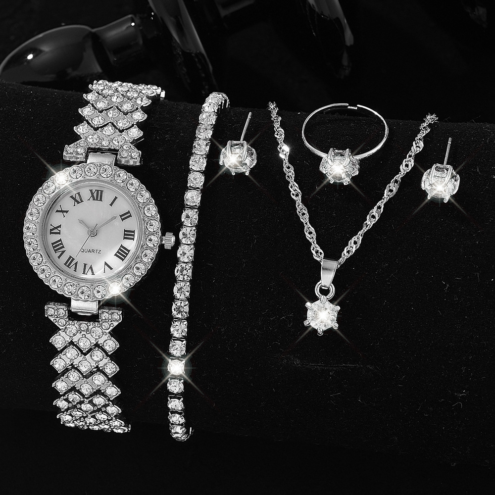Silver + diamond bracelet + accessories
