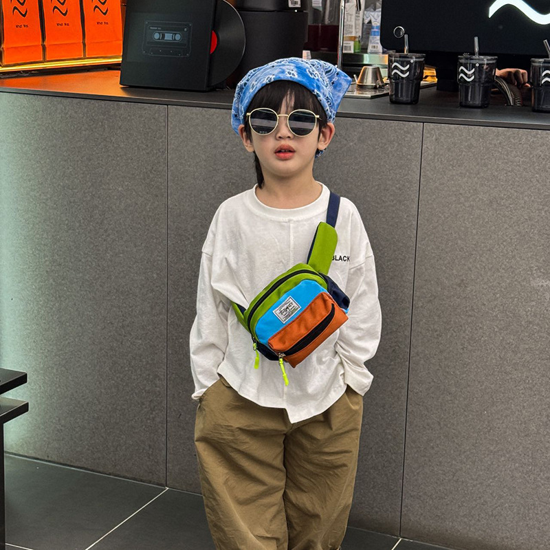Coreano moda moda moda para niños y niñas bolsas de pecho para salir mini bolsas deportivas para niños bolsas de mochila de color extranjero bolsas para niños