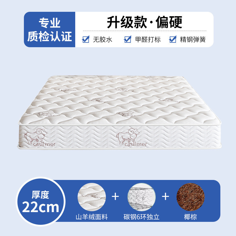 席梦思床垫家用软硬两用20cm厚双人1.8米1.5出租房经济型弹簧床垫|undefined