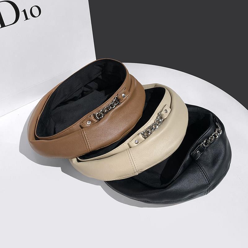 Englische achteckige Lederkette für Kinder, beliebte koreanische Version, robuste und vielseitige PU-Lederkette_voghion.com