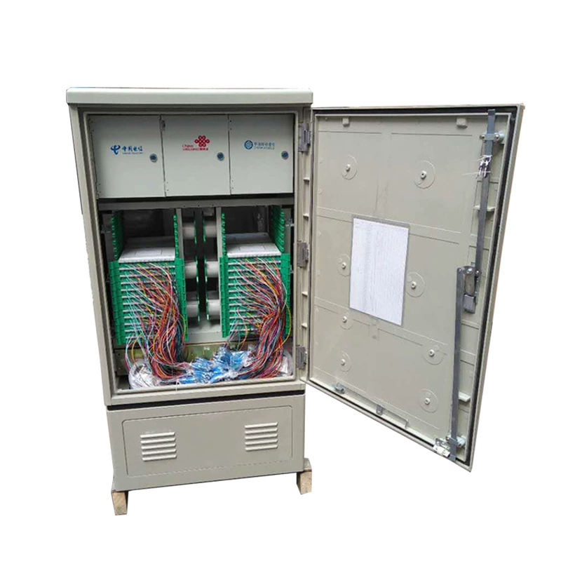 Напольная распределительная коробка оптического кабеля FC-UPC288 телекоммуникационного класса, 12-ядерный интегрированный диск, полностью оборудованный распределительной коробкой оптического волокна