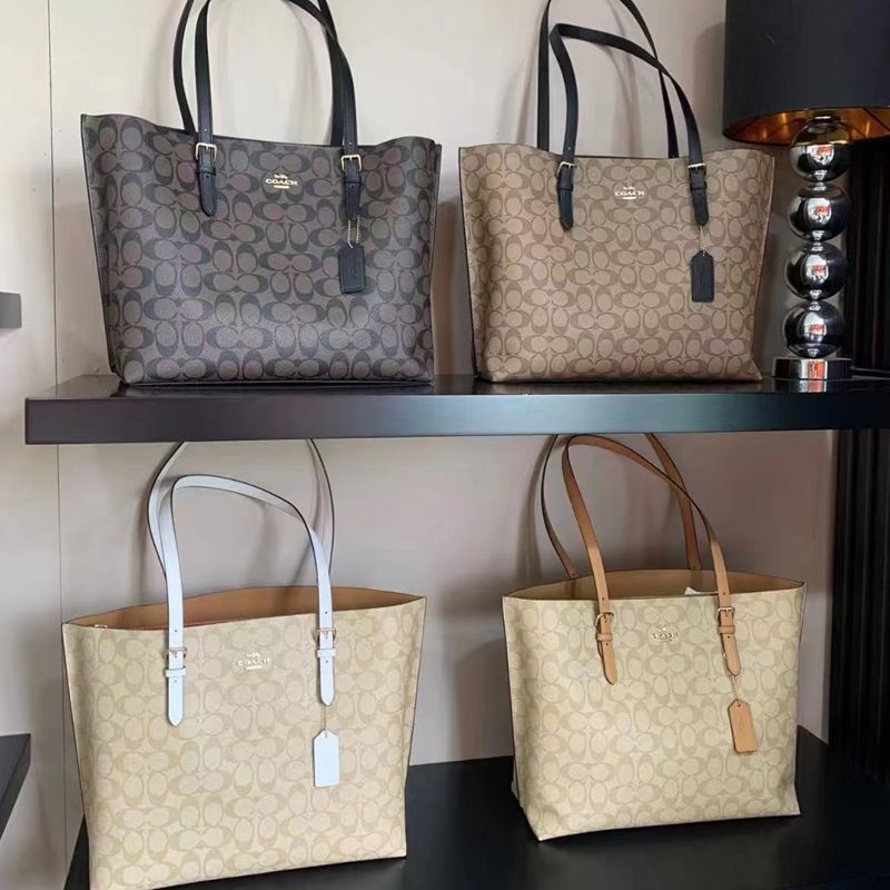 New Kuo Jia Mollie Large 34 Tote Women's Bag Retro Commuter Versatile Monogram Shoulder Bag with Compartments Shopping Bag