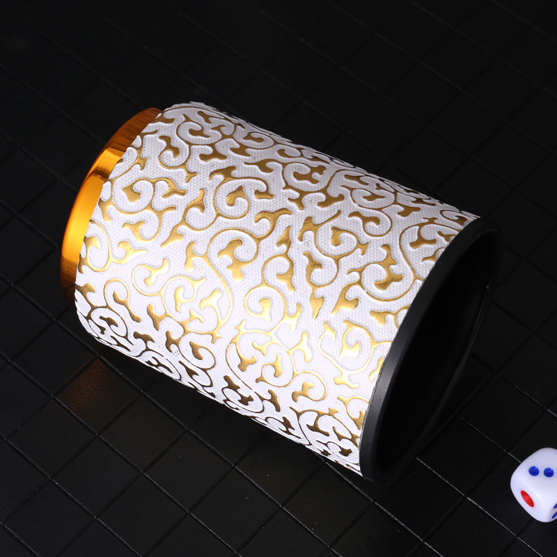 Bar KTV Entertainment Supplies Skin Shaker Cup Series Gold Top Dice Cup Sieve Color Cup Shake Dice Can Print Logo Commercial