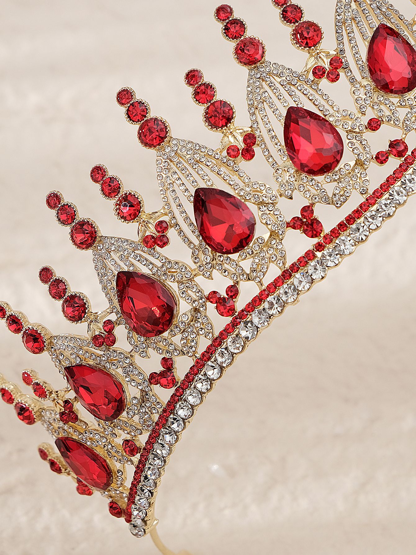 Rétro Couronne Alliage Incruster Strass Couronne display picture 3
