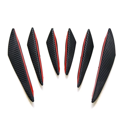 Car modification universal bumper anti-collision Qapı və bamper qoruyucu zolaqlar - carbon-fiber-pattern-6-pieces-in-small-and-medium-size