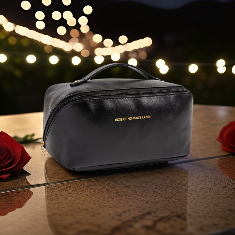 Handheld Cosmetic Bag, Capaciuos Travel Shoulder Organizer, High‑End Makeup Case, Lightweight