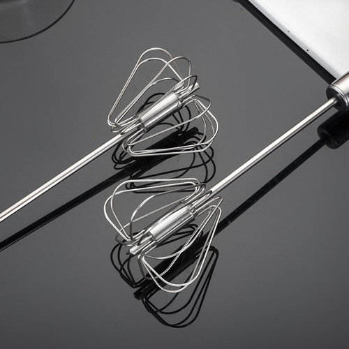 Stainless steel semi-automatic egg beater press rotating egg beater household cream egg mixer baking gadget