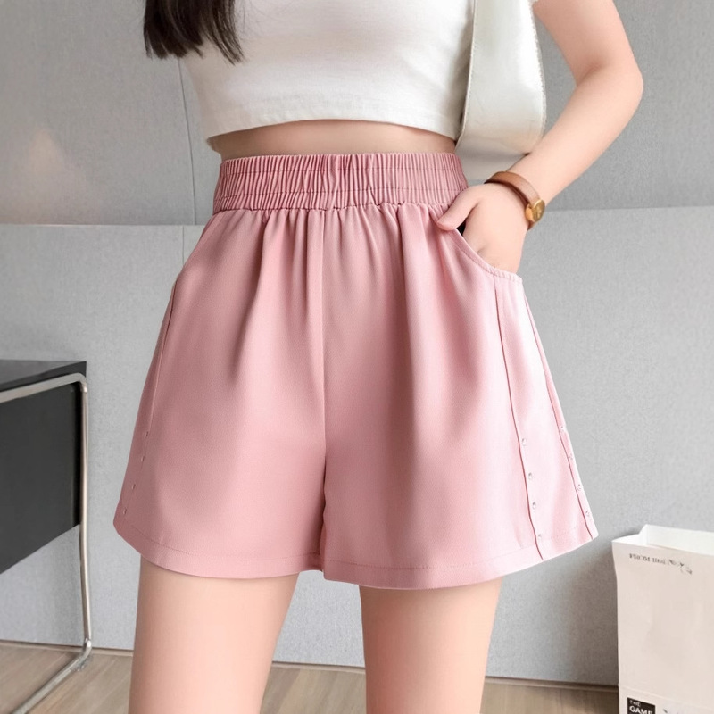 2025 Summer Black Shorts, Thin Elastic Slimming Wide-Leg Shorts, Fashionable and Stylish Casual Shorts for Women