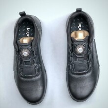 3515商务运动皮鞋真皮注塑鞋一体成型休闲男士春秋户外消防训练鞋