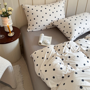 2025 new class A knitted cotton cotton printed four-piece set