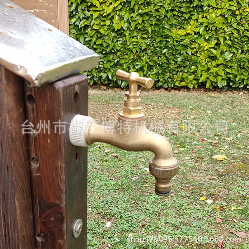Cross-Border Hot-Selling Garden Brass Faucet Outdoor Courtyard Quick-Connect Heavy-Duty Water Tap 1/2 Inch 3/4 Inch Vintage Slow-Opening Water Spigot