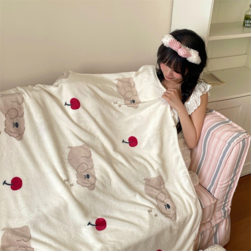 インスガールズミルクベルベットブランケット、夏用エアコンブランケット、オフィス昼寝用小型ブランケット、コーラルベルベットソファカバー|undefined