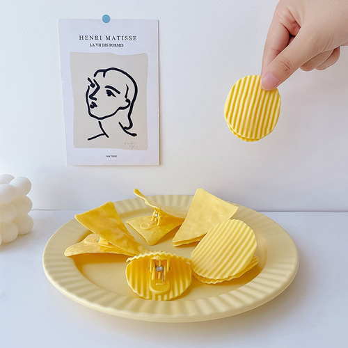 Creative ins potato chips stationery cute snack sealing clip student test paper storage clip hand account bill long tail clip