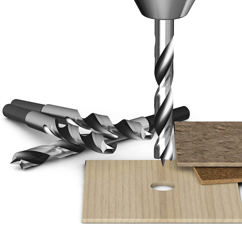Spade bit, straight shank twist drill, woodworker's drill bit, hardwood, wood board, drilling table, drill bit, electric drill bit