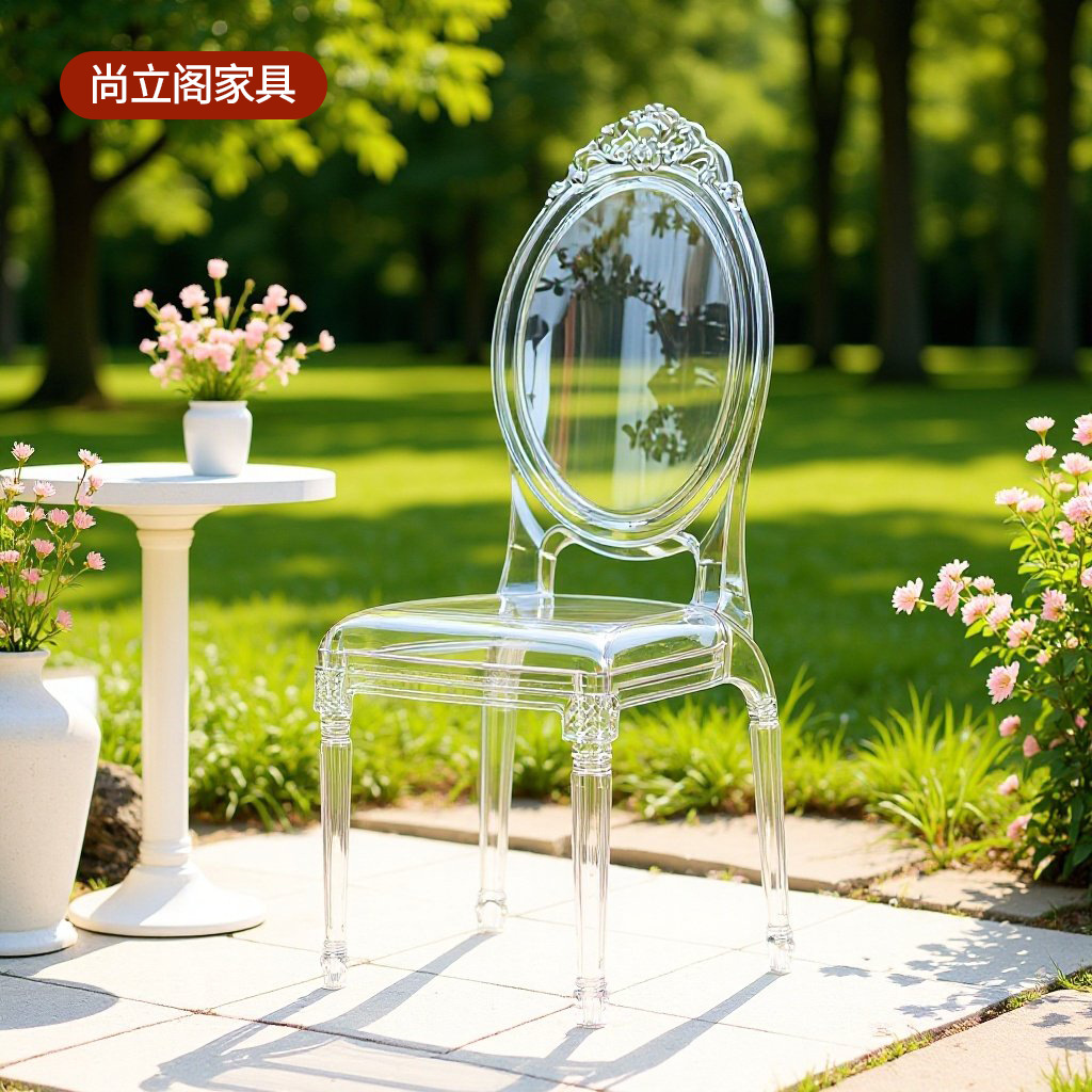 Customized Wedding Banquet Dining Chair Acrylic Amber Chair Living Room Outdoor Chair Hotel Dining Family Bar Color Dining Chair