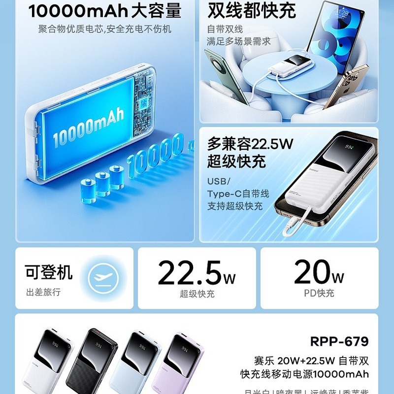 Remaxサイ楽20W 22.5Wはダブル充電線1/20000mah充電宝移動電源を持っている|undefined