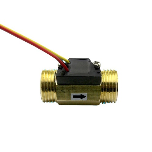 Flow switch G1/2 water flow sensor 4-way copper water flow sensor Hall pulse signal flow meter