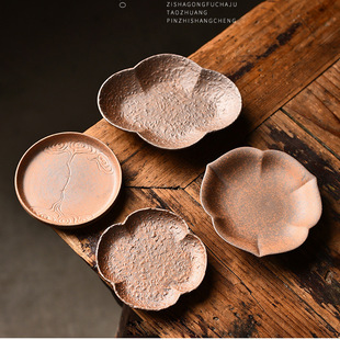 Old Rock Mud Stoneware Tea Mat Master Cup Single Cup Anti-Scalding Ceramic Retro Zen Chinese Tea Cup with Handle