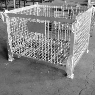 Plastic spraying hanging Cage Folding stackable plastic spraying storage cage load 1500kg lifting grid material box