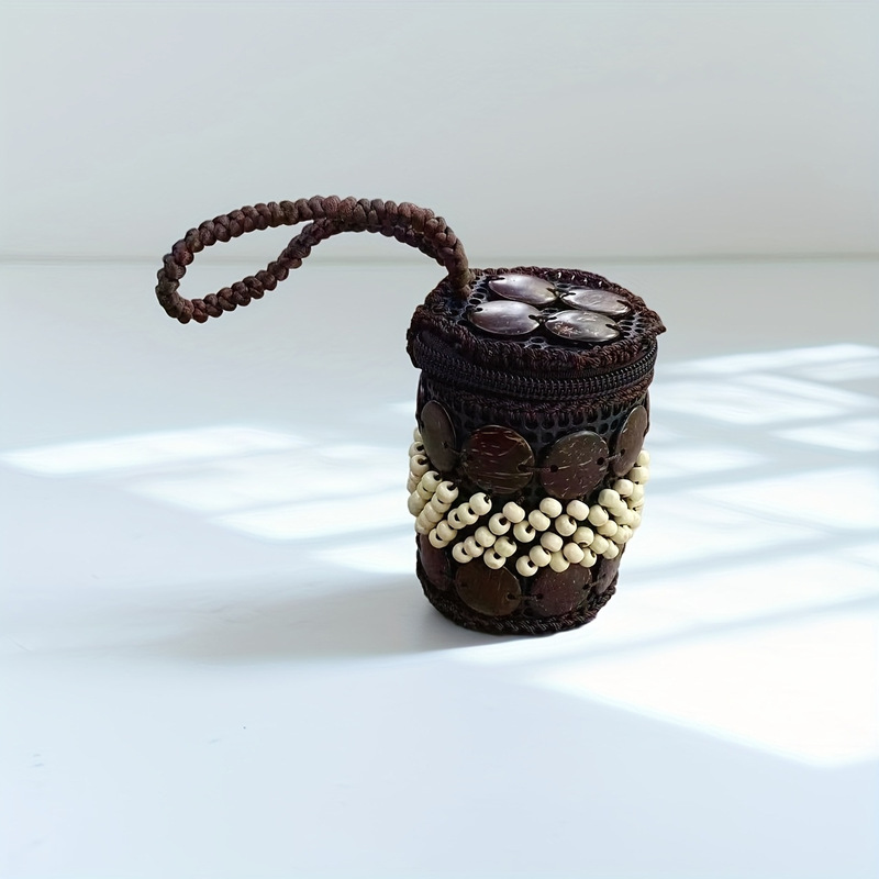 New Bohemian Ethnic Style Coconut Shell Bag, High-Looking Fashionable Retro Niche Woven Mini Bag New Bohemian Ethnic Style Coconut Shell Bag, High-Looking Fashionable Retro Niche Woven Mini Bag