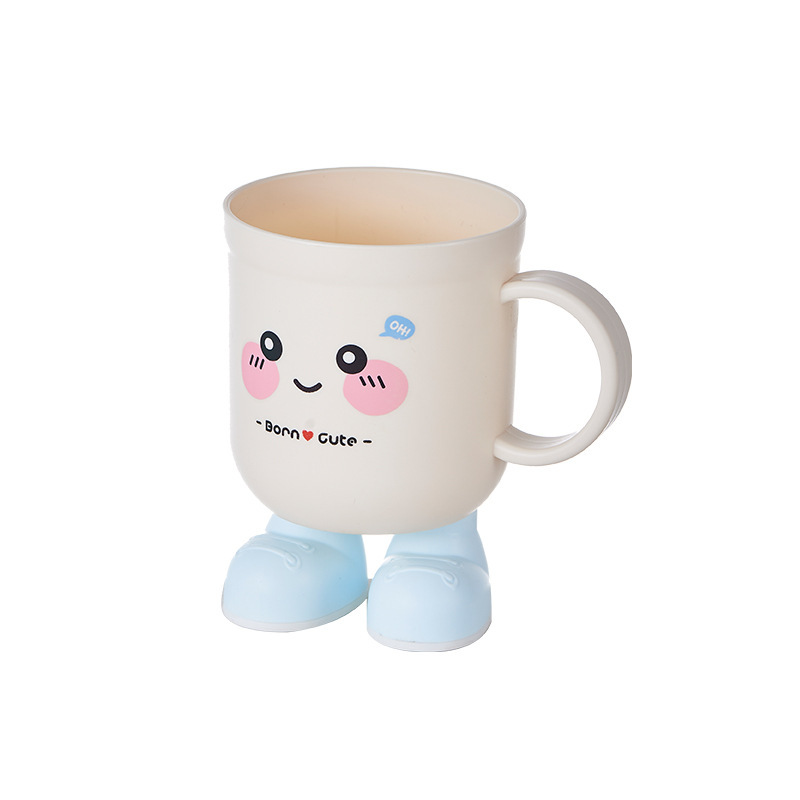 儿童萌趣刷牙杯创意塑料卡通漱口杯三色可选宝宝可爱防摔洗漱杯|undefined