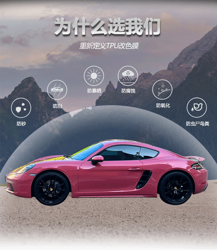 Tpu Color-Changing Film Casting-Grade Color-Changing Car Wrap Colorful Ppf Paint Protection Film Full Car Wrap Factory Direct Sales Collection