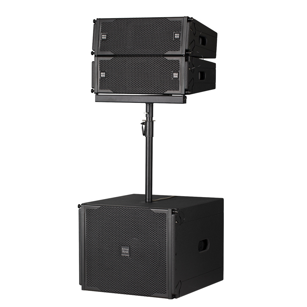 Equipo de sonido de escenario móvil de rendimiento al aire libre doble altavoz de matriz lineal de 6.5 pulgadas conjunto de sonido de matriz lineal activa