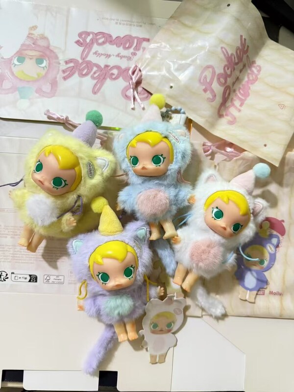 Labubu森林童话系列盲盒搪胶毛绒鸭鸭精致手办潮玩公仔玩具小黄鸭|undefined